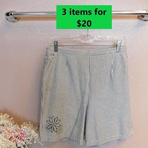 Capacity Striped Cotton Shorts- Size M